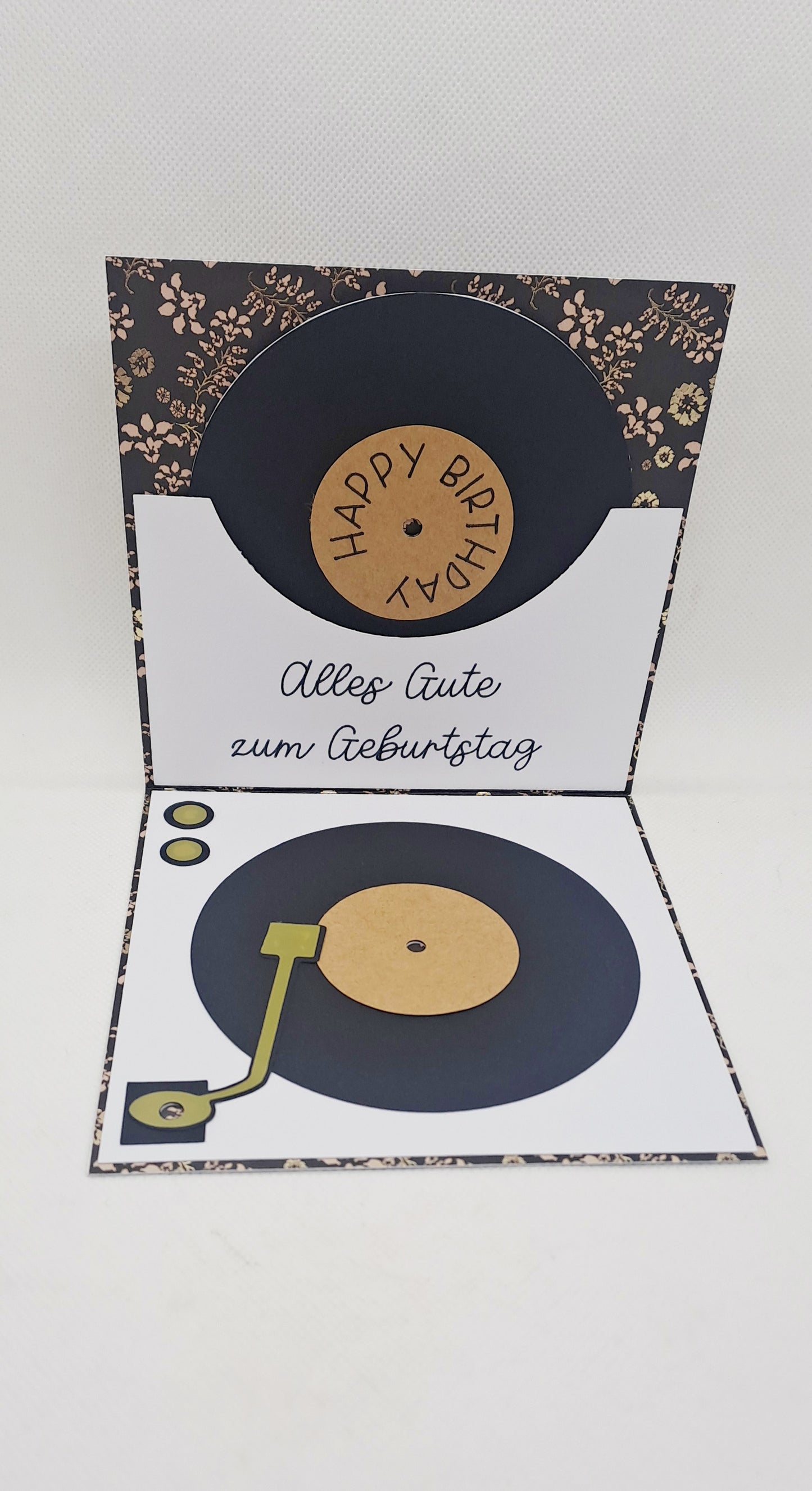 Geburtstagskarte Schallplatte