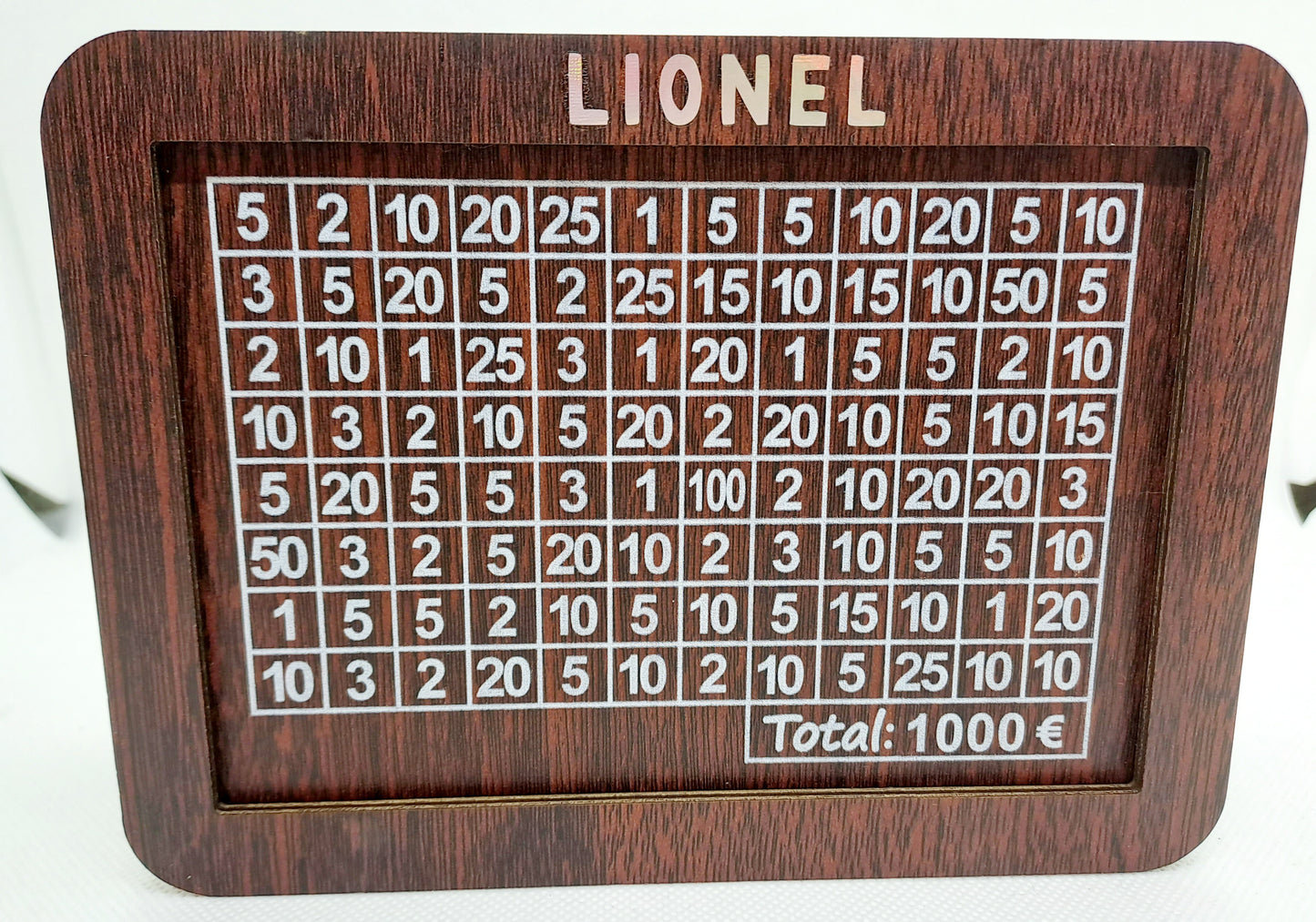 Holzspardose Personalisiert